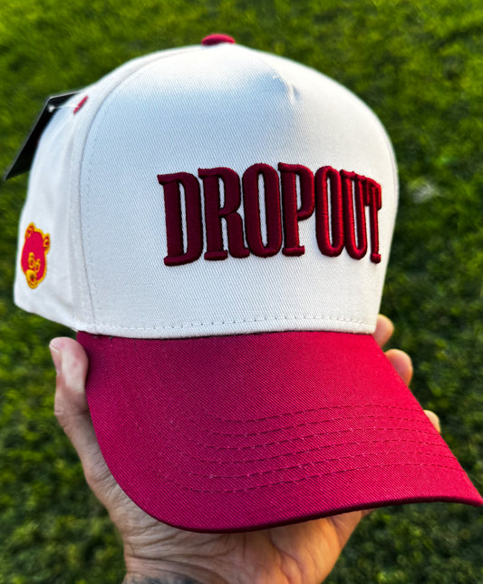 Dropout 🐻 (Cream/Maroon) Snapback Hat