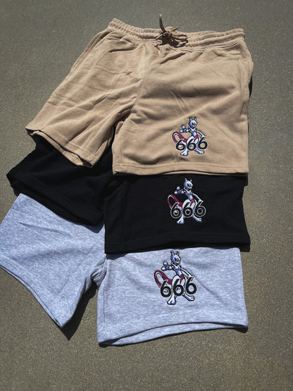 Mewtwo 666 Angel Number French Terry Shorts