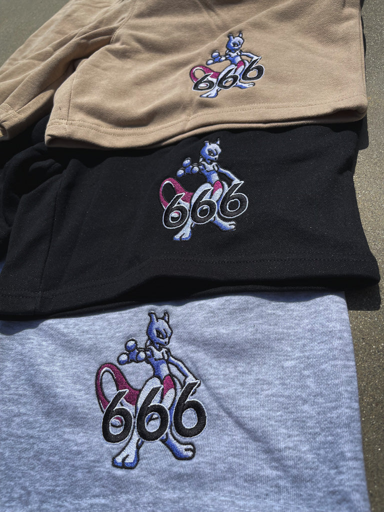 Mewtwo 666 Angel Number French Terry Shorts